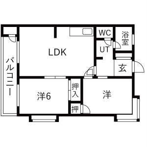 2LDK 間取り図