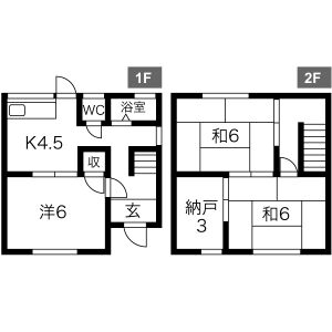 3DK 間取り図