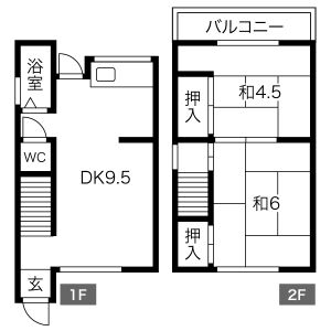 2LDK 間取り図
