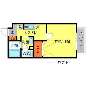 1K 間取り図