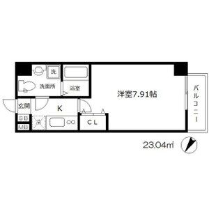1K 間取り図