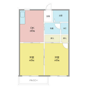 2DK 間取り図