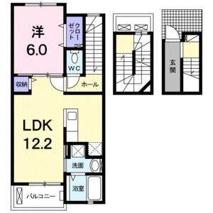 1LDK 間取り図