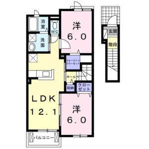 2LDK 間取り図