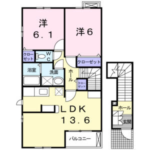 2LDK 間取り図