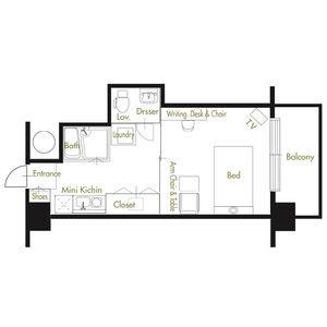 1K 間取り図