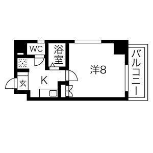 1K 間取り図