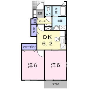 2DK 間取り図