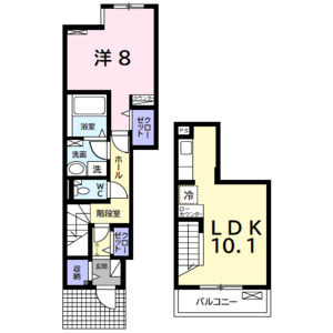 1LDK 間取り図