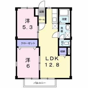 2LDK 間取り図