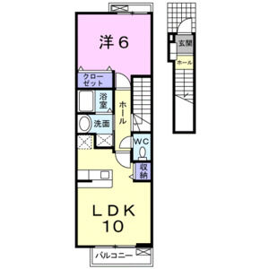 1LDK 間取り図