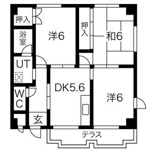 3DK 間取り図