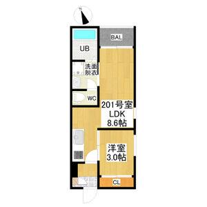 1LDK 間取り図
