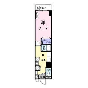 1K 間取り図