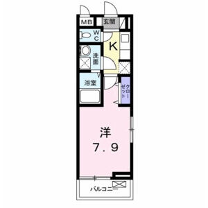 1K 間取り図