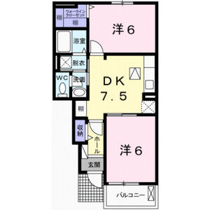 2DK 間取り図