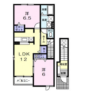 2LDK 間取り図