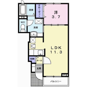 1LDK 間取り図