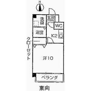 1DK 間取り図