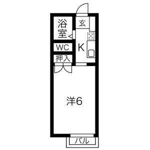 1K 間取り図
