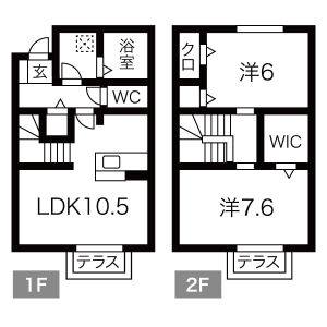 2LDK 間取り図