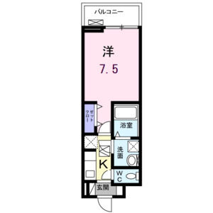 1K 間取り図