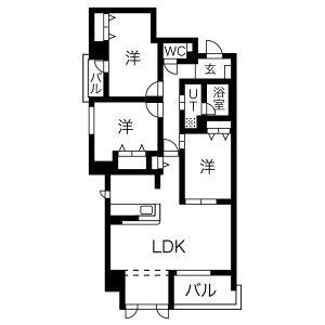 3LDK 間取り図
