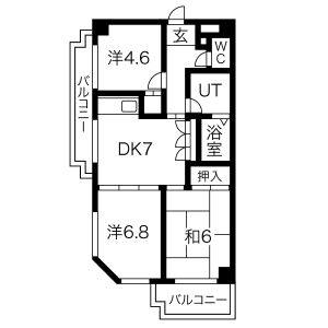 3DK 間取り図