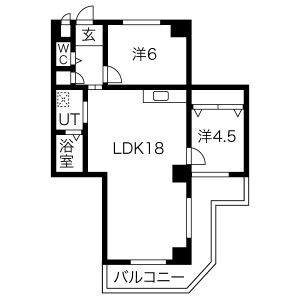 2LDK 間取り図