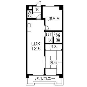 2LDK 間取り図