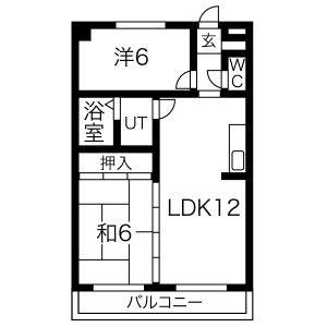 2LDK 間取り図