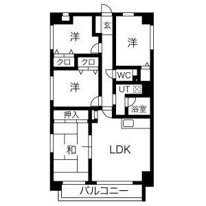 3LDK 間取り図
