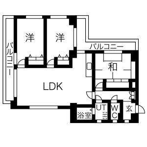 3LDK 間取り図