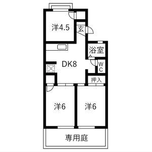 3DK 間取り図
