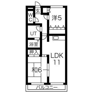 2LDK 間取り図