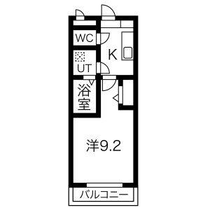 1K 間取り図