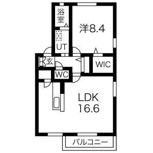 1LDK 間取り図