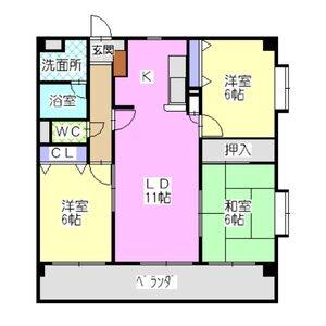 3LDK 間取り図