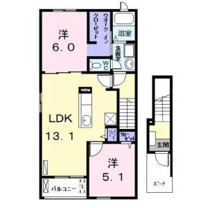 2LDK 間取り図