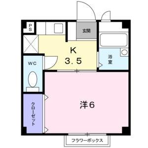 1K 間取り図