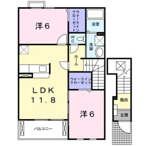 2LDK 間取り図