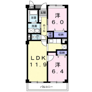 2LDK 間取り図