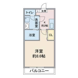 1K 間取り図