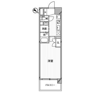 1K 間取り図