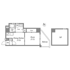 1DK 間取り図