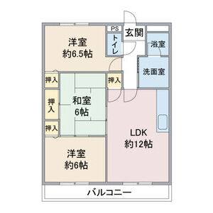 3LDK 間取り図