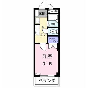 1K 間取り図