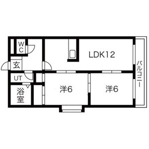2LDK 間取り図