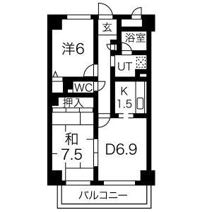 2DK 間取り図