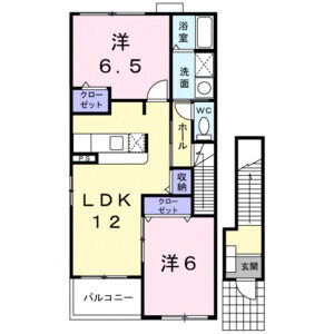 2LDK 間取り図